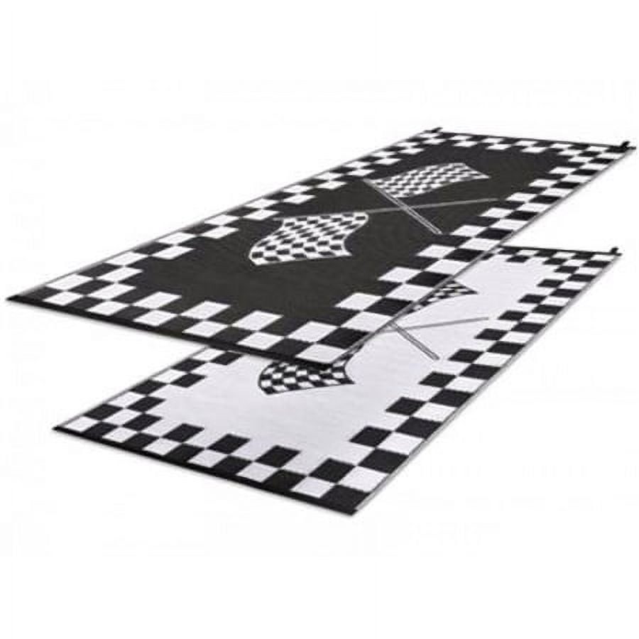 1 pack-Faulkner 48823 Reversible RV Work & Play Mat - Black & White ...