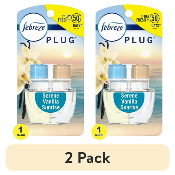 (1 pack) Febreze PLUG Air Freshener, Serene Vanilla Sunrise, .87 oz Oil Refill