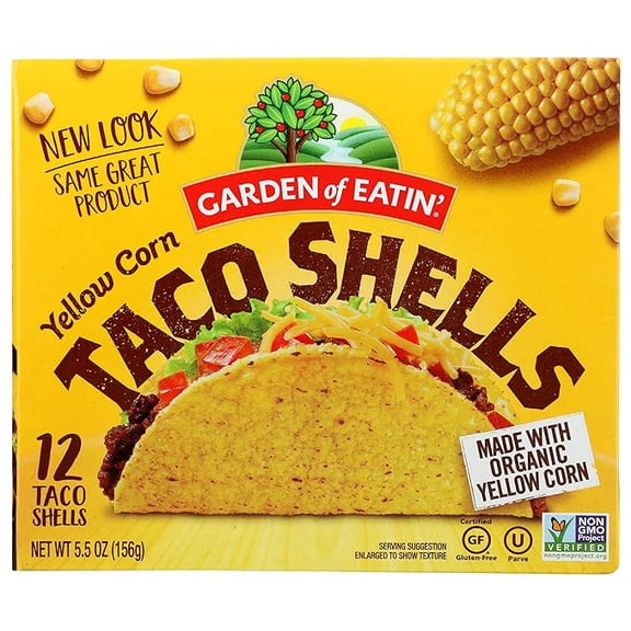 (1 pack) Garden of Eatin' Taco Shells, Yellow Corn, 5.5 oz