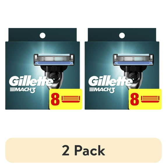 (1 pack) Gillette Mach3 Razor Blade Refill ,Manual Razor Men , 8 count