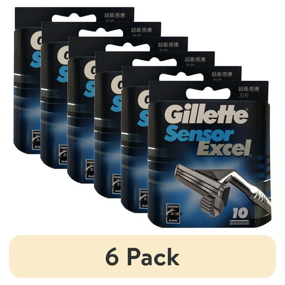 (1 pack) Gillette Sensor Excel Razor Blades Refills, 20 Cartridges