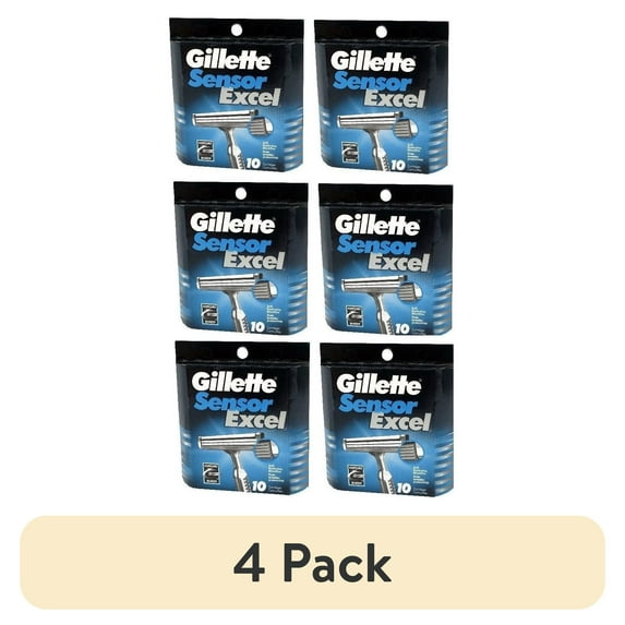 (1 pack) Gillette Sensor Excel Refill Blade Cartridges, 10 Ct. (Pack of 6)