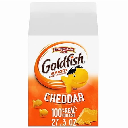 (1 pack) Goldfish Cheddar Cheese Crackers, 27.3 oz Carton