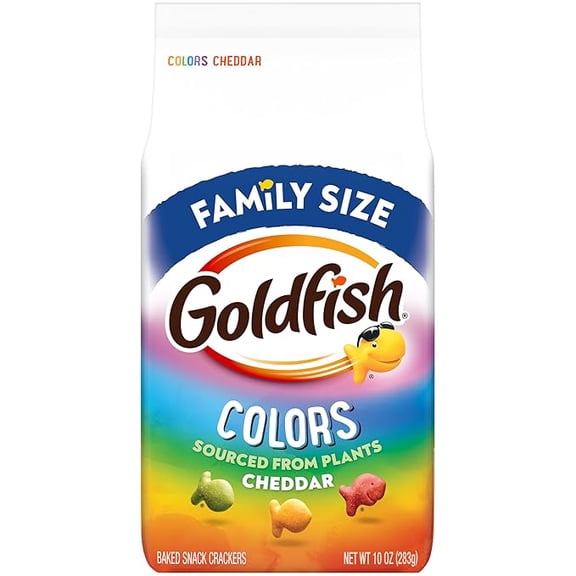 (1 pack) Goldfish Colors Cheddar Cheese Crackers, 10 Oz Bag