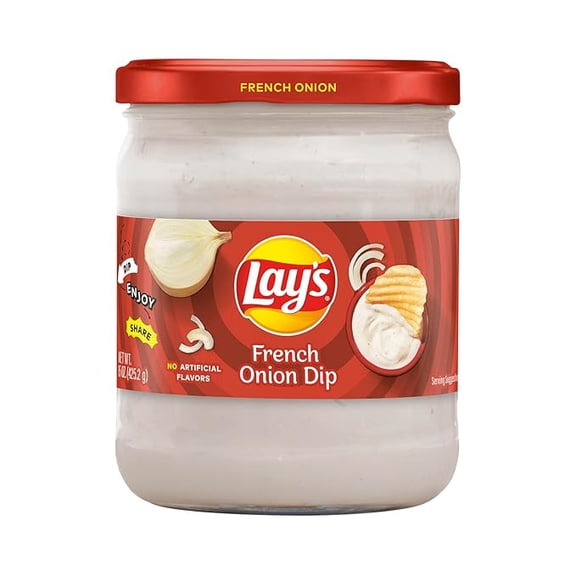 (1 pack) Lay's Dips French Onion, 15 Oz