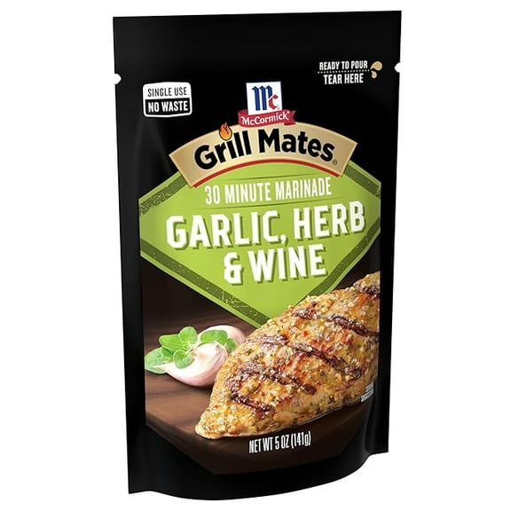 (1 pack) McCormick Grill Mates Garlic, Herb & Wine 30 Minute Marinade, 5 oz