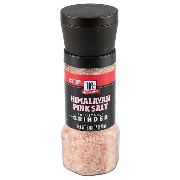 (1 pack) McCormick Himalayan Pink Salt Adjustable Grinder, 6.03 oz
