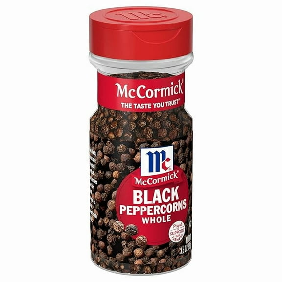 (1 pack) McCormick Whole Black Peppercorns, 3.5 oz