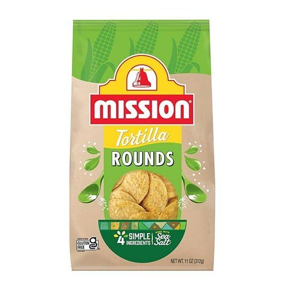 (1 pack) Mission Round Yellow Corn Tortilla Chips, 11 Ounce Bag