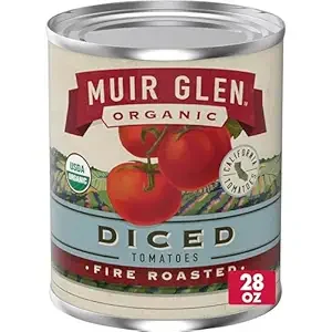 (1 pack) Muir Glen Organic Diced Fire Roasted Canned Tomatoes, 28 oz.