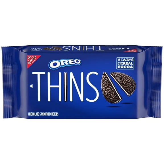(1 pack) OREO Thins Chocolate Sandwich Cookies, 9.21 oz