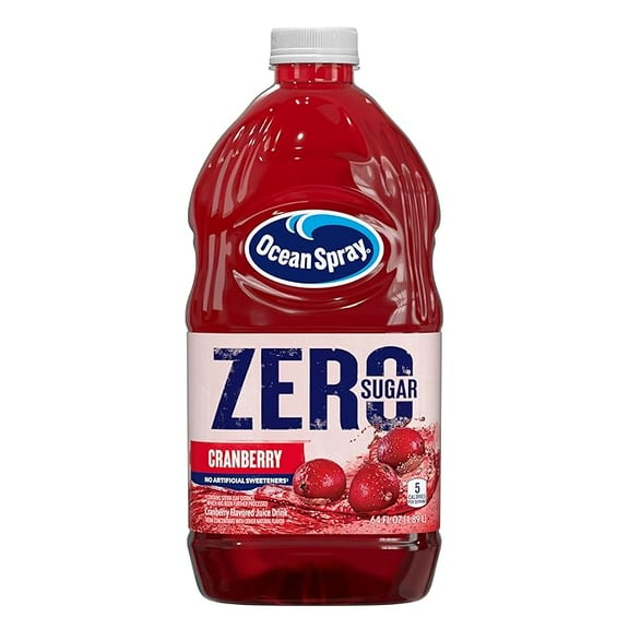 (1 pack) Ocean Spray ZERO Sugar Cranberry Juice Drink, Cranberry Juice Drink Sweetened with Stevia, 64 Fl Oz Bottle