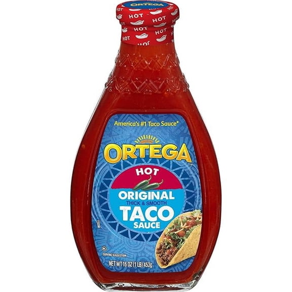 (1 pack) Ortega Original Taco Sauce, Hot, 16 Ounce