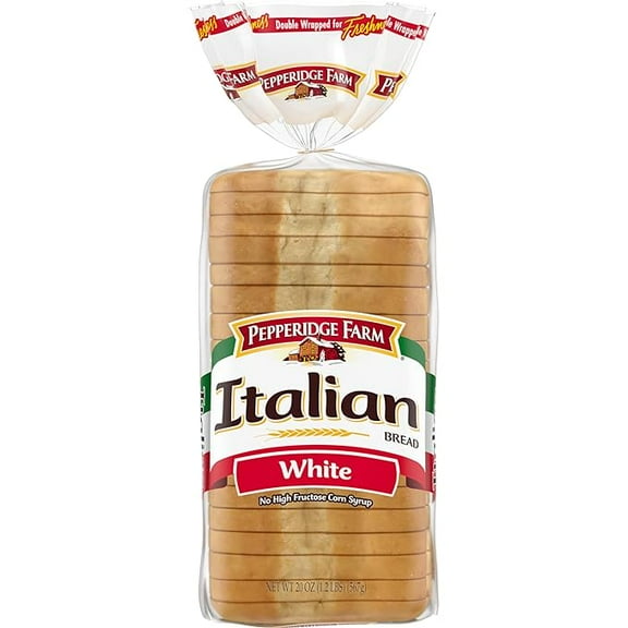 (1 pack) Pepperidge Farm Italian White Seedless Bread, 20 Ounce Bag