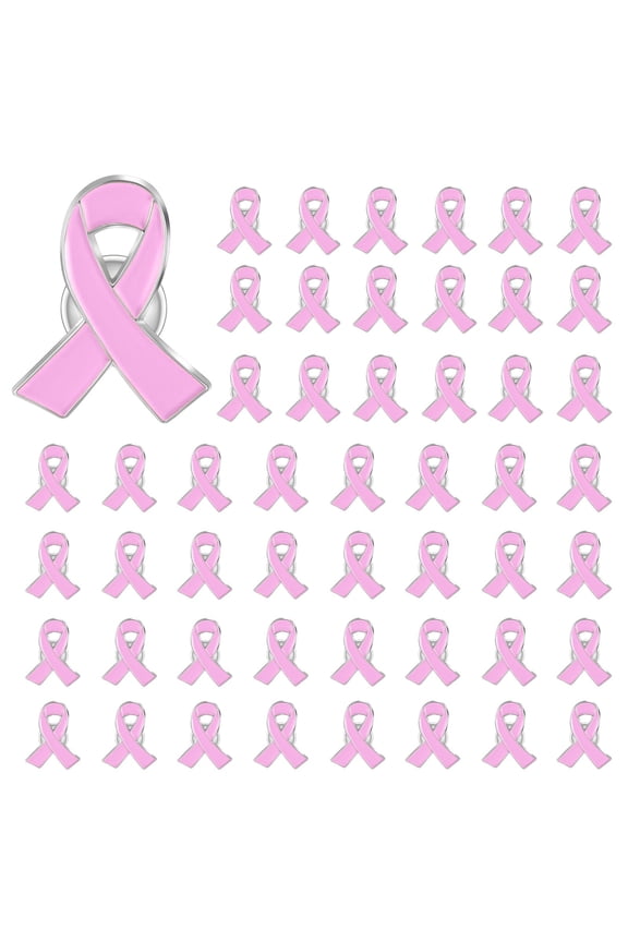 1 pack Pink Cancer Awareness Enamel Lapel Pin Heart Shaped Silk Ribbon Prevention and Awareness Ribbon Mental Health Awareness Pins_Hope Pin for Charity_Fundraiser For Back to School