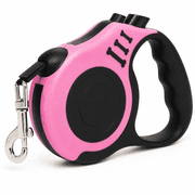 Duogrete 16FT Nylon Adjustable Dog Retractable Leash, Pink