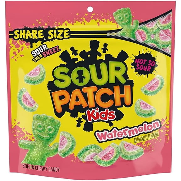 (1 pack) SOUR PATCH KIDS Watermelon Soft & Chewy Candy, Share Size, 12 oz