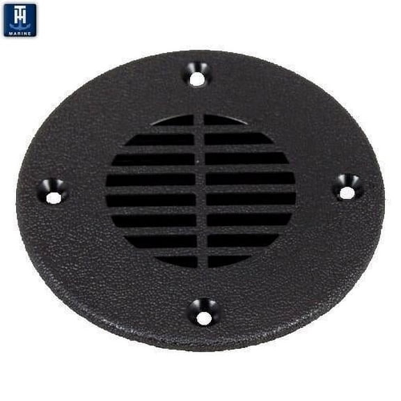 1 pack-T-H Marine FD-4-DP Boat Deck Floor Drain/Vent Cover For 4" Hole - Black