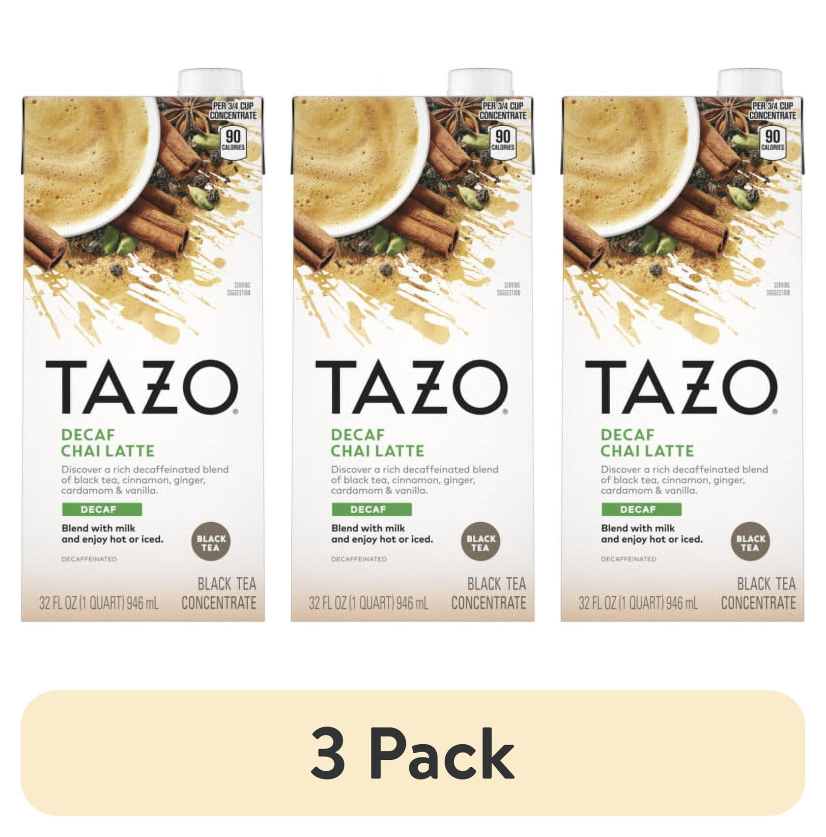 (1 pack) TAZO Chai Latte Iced Tea Concentrate Black Tea, Decaffeinated, 32 oz