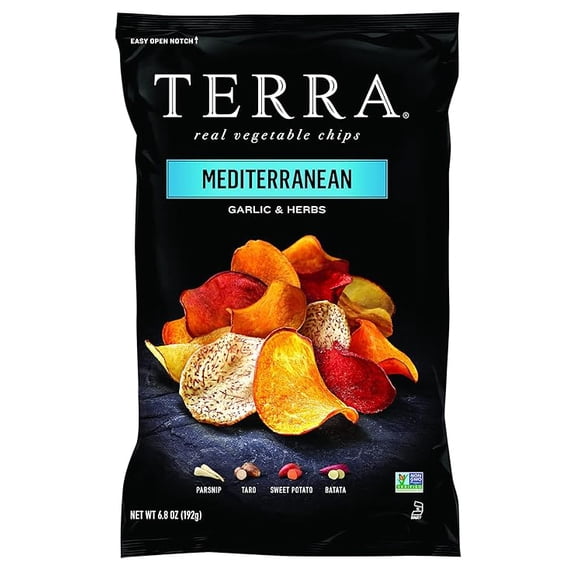 (1 pack) TERRA Vegetable Chips, Mediterranean Herbs and a Hint of Lemon, 6.8 oz