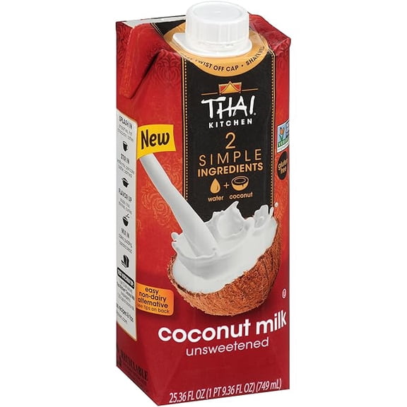 (1 pack) Thai Kitchen Unsweetened Coconut Milk, 25.36 fl oz