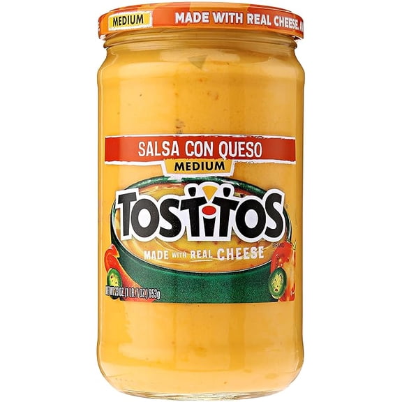 (1 pack) Tostitos Dip, Salsa Con Queso, Medium, 23oz
