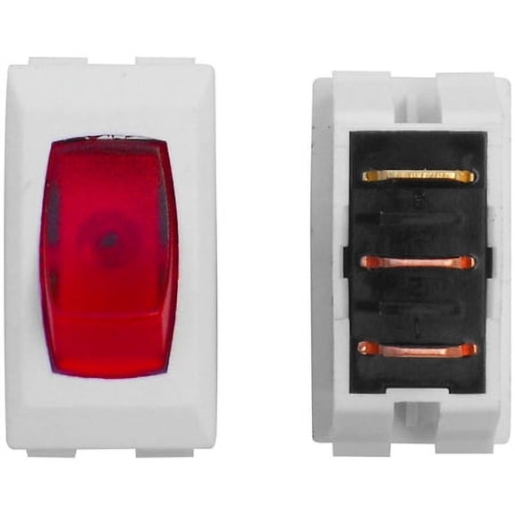 1 pack-Valterra DG110VP SPST Illuminated On/Off Rocker Switch - White/Red
