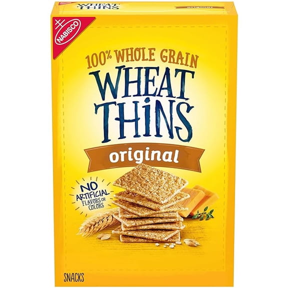 (1 pack) Wheat Thins Original Snacks, Whole Grain Wheat Crackers, Snack Crackers, 8.5 oz