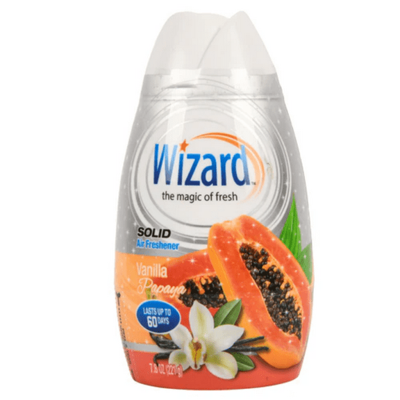 1 pack bottle Wizard Vanilla Papaya Solid Adjustable Air Freshener 7.8 oz