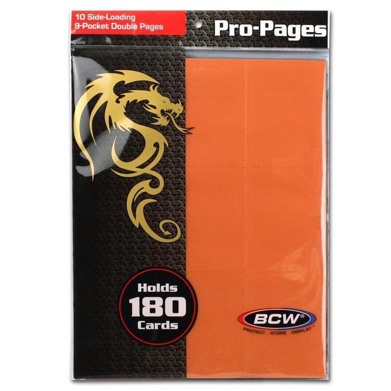 1 pack of 10 BCW 2 5/8" x 3 3/4" Card 18-Pocket Side Loading Vibrant Orange Pro Binder Pages - Walmart.com 1 pack of 10 BCW 2 5/8" x 3 3/4" Card 18-Pocket Side Loading Vibrant Orange Pro Binder Pages - Walmart.com