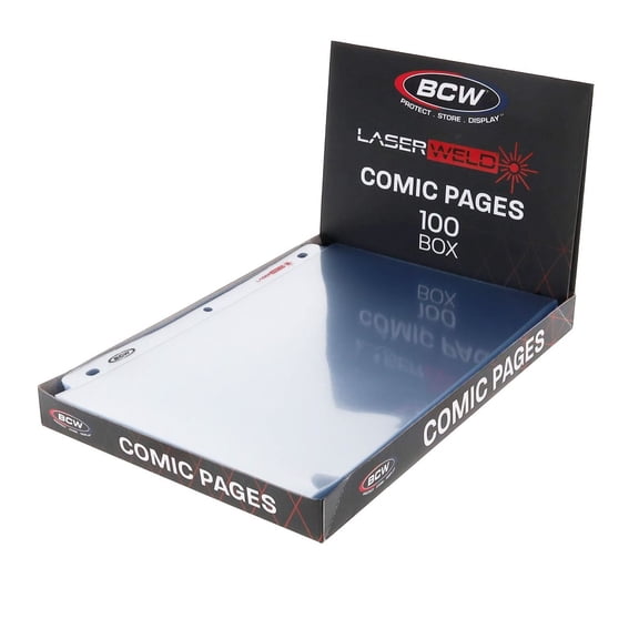 1 pack of 100 BCW LaserWeld Current/Silver Sized Comic Book Binder Pages