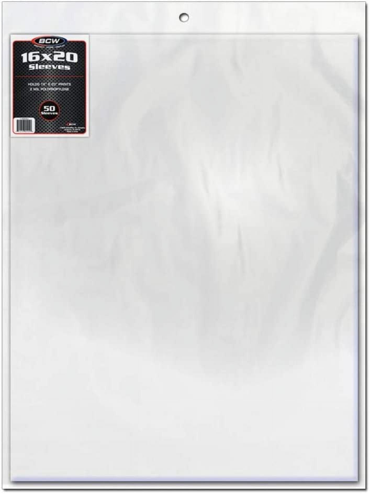 1 pack of 50 BCW 16" x 20" Oversized Art Print Sleeves