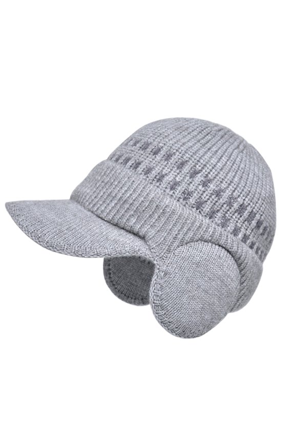1 padded men's pullover cap ear protection baseball cap outdoor cold warm knitted wool cap