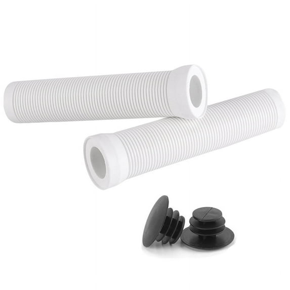 Bike Grips 22mm Road Bicycle Grip Anti-Slip Shock-Absorbing Handlebar Grip Bar End Plug Bike Part White