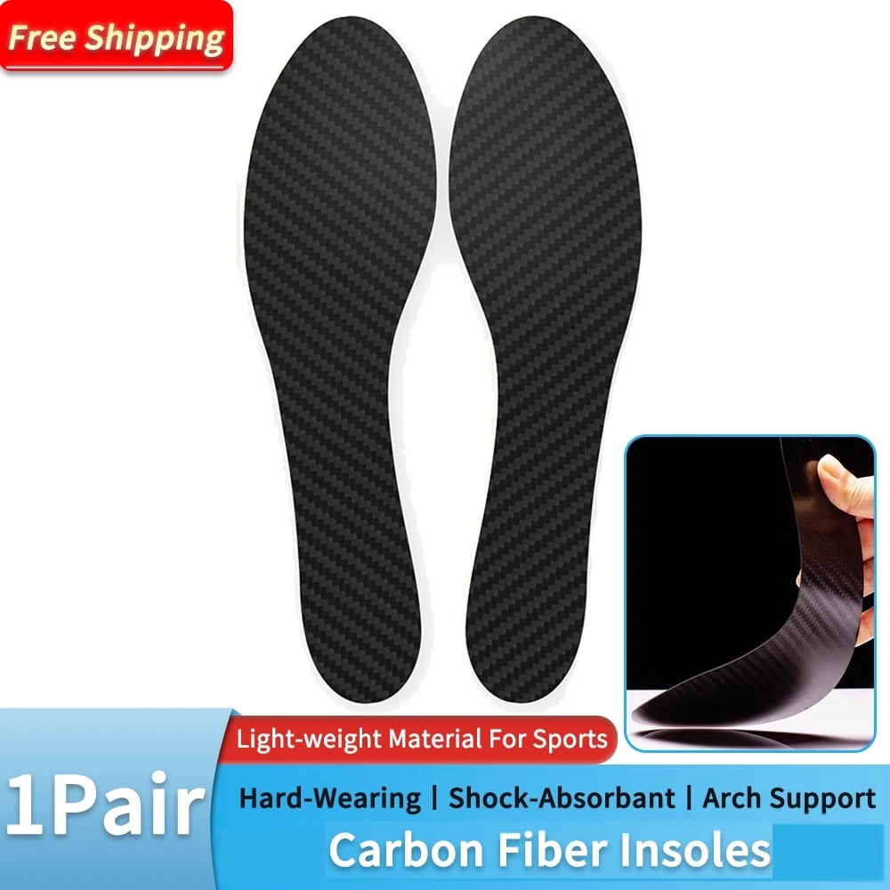 1 pair Carbon Fiber Insole for Men & Women Carbon Fiber Foot Plate Carbon Fiber Shoe Insert