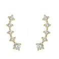 thumbnail image 1 of 1 pair Earrings With 14K Gold Plated Sterling Silver Post Crawler Earring Climber Earrings, 1 of 7