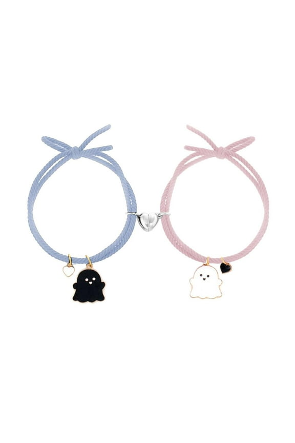 1 pair Halloween Cartoon Ghost Pendant BraidedBracelet Jewelry Gifts Hot S8I5