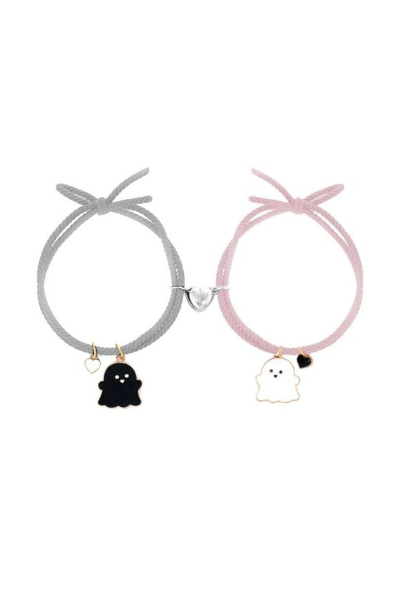 1 pair Halloween Cartoon Ghost Pendant BraidedBracelet Jewelry Hot Gifts C2L5