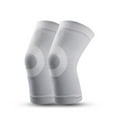 thumbnail image 1 of 1 pair Quality Women Ultra Thin Elastic Leg Support Knee Support Brace Cotton Knee Brace Compression Knee Sleeve Knee Pads GREY M, 1 of 8