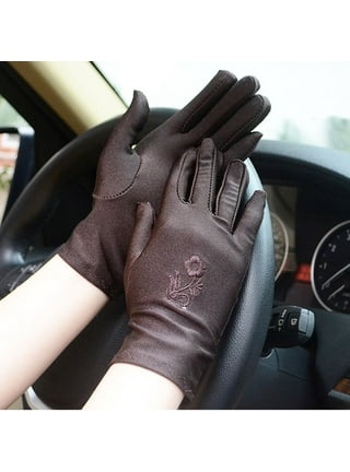 Cheers.US 1 Pair Women Sun Protective Gloves Sunscreen Gloves UV Protection  Gloves Outdoor Driving Gloves