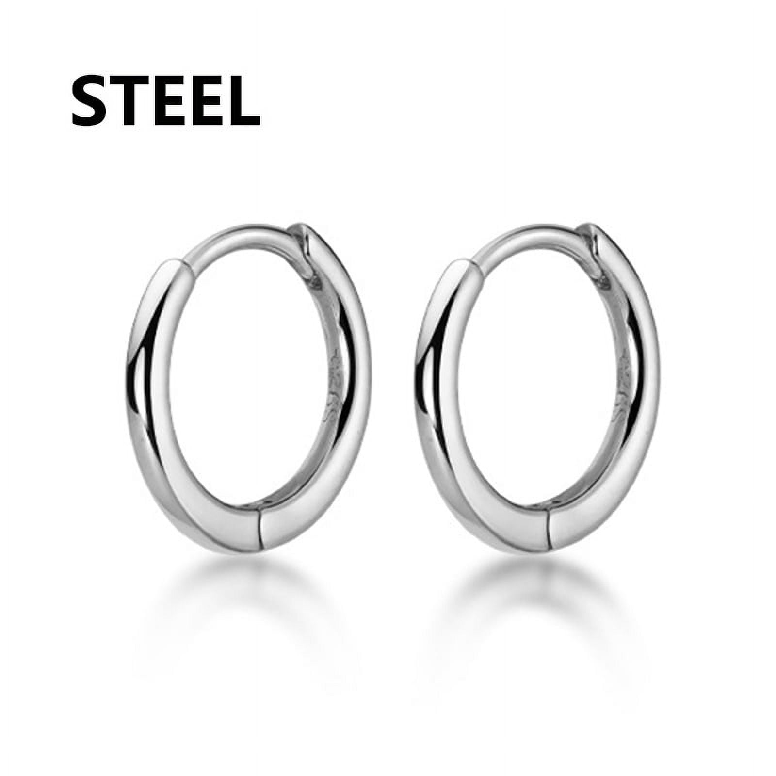 1 pair Women/Man Stainless Steel Small Hoops Earring Piercing Ear