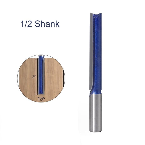 1 pc 1/2 inch Shank Extra long 3" Blade 1/2" Cutting Dia. Straight Router Bit