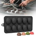 thumbnail image 1 of 1 pc 10 Cavity Halloween Skeleton Brain Mold, Kitchen Tools for Baking, Silicone Cake Cupcake Decorating Mould for Cake Candy Jelly Ice Dropping Candle, 1 of 7