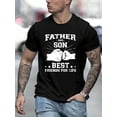 thumbnail image 1 of 1 pc, 100% cotton T-shirt, Father & Son Matching T-Shirt Set - Heartwarming Prints - Premium Cotton Blend - Comfortable Short Sleeve for Summer Fun - Perfect for Family Bonding Outfits, 1 of 6