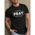 thumbnail image 1 of 1 pc, 100% cotton T-shirt, Men's Casual Crew Neck T-shirt With Stylish "HOW CAN I PRAY FOR YOU TODAY" Print, Trendy Short Sleeve Top For Summer Daily Wear, 1 of 10