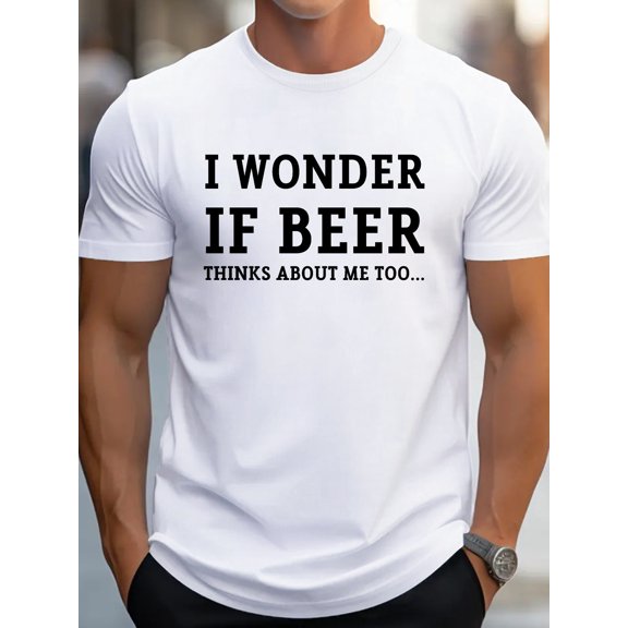 1 pc, 100% cotton T-shirt, text art G500 pure cotton men's T-shirt comfort fit