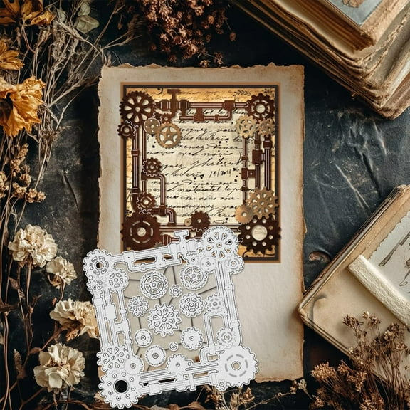 1 pc 10Pcs Steampunk Cutting Dies Die Cuts for Card Making Metal Frame Corner Embossing Stencils Template Mould for Scrapbooking Supplies Handmade Crafts Scrapbook Photo Album Decor