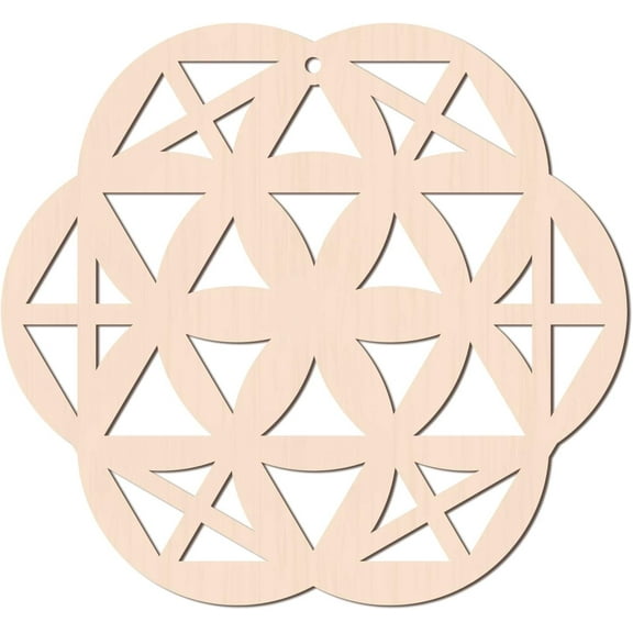 1 pc 12Inch Sacred Geometry Wall Decor Flower of Life Geometry Wooden Wall Art Wall Decor Meditation Decor Wall Sculpture for Home