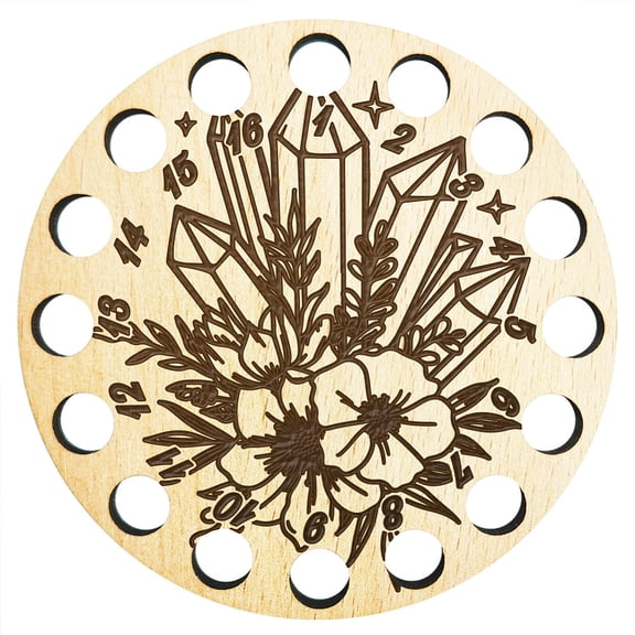 1 pc 16-Position Wood Embroidery Thread Storage Trays Laser Cut Thread Spool Organizer Holder 100x3mm Hole: 10mmDIY