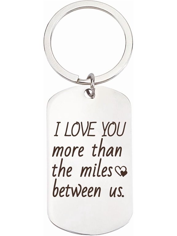 1 pc 201 Stainless Steel Keychain with Iron Ring Word 50x28x1.4mm for DIY